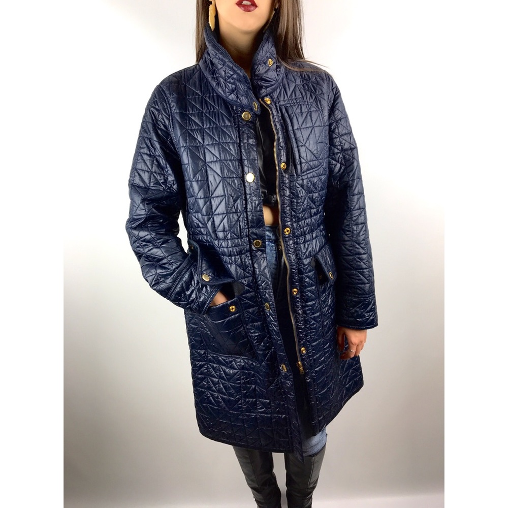❌SOLD❌ MARC by MARC JACOBS shiny navy quilted coat - Picture 6 of 8